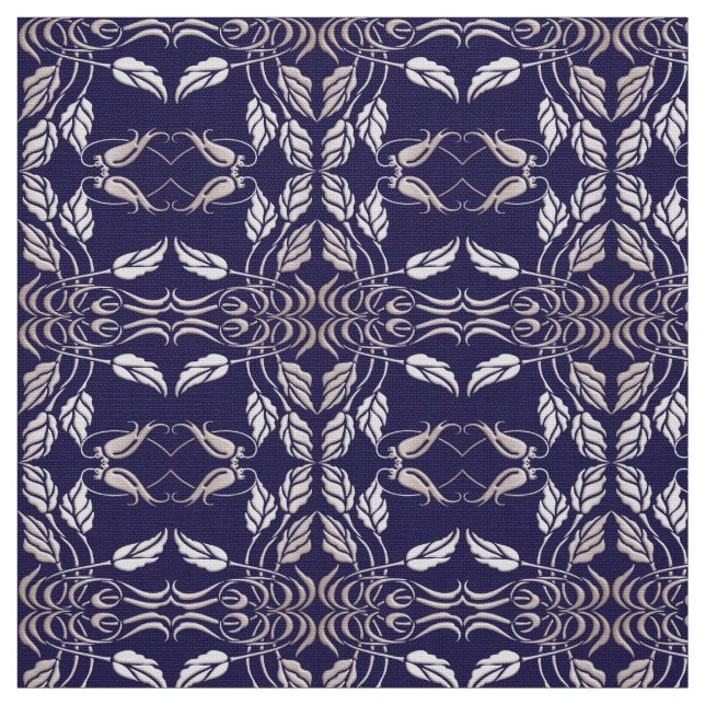 Tissu Motif floral de damassé (Échantillon)