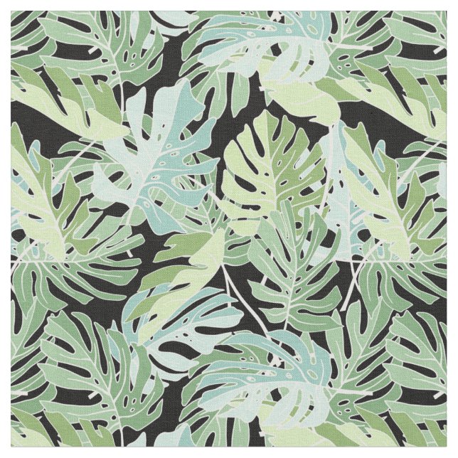 Tissu Motif floral de jungle (Fermer)