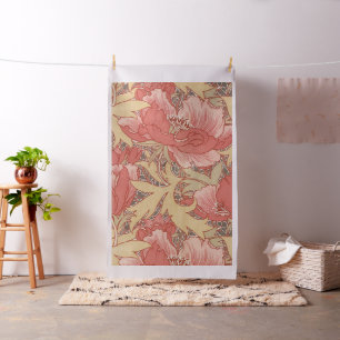 Tissu Motif floral de Nouveau d'art de pavots de William