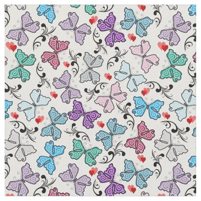 Tissu Motif floral de Valentine (Fermer)