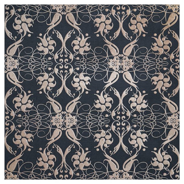 Tissu motif floral de victorian (Échantillon)