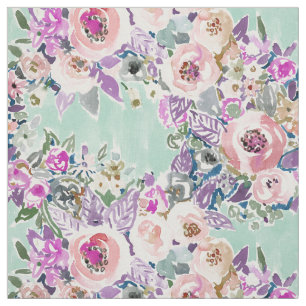 Tissu Motif floral en bon état coloré TELLEMENT