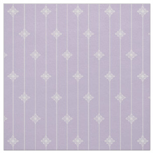 Tissu Motif floral géométrique pourpre en pastel