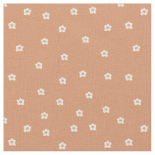 Tissu Motif floral ludique d'Halloween avec sourire rétr