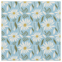 Motif floral pastel marguerite blanche