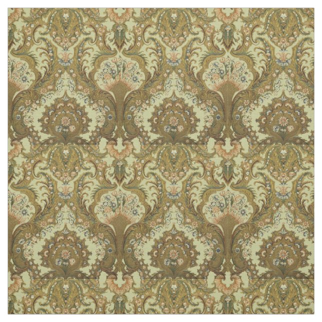 Tissu Motif Floral & Plume (Échantillon)