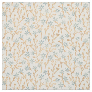 Tissu Motif floral rétro boho. Sakura japonais.