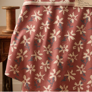 Tissu Motif floral rétro dans le style boho. Daisy abstr