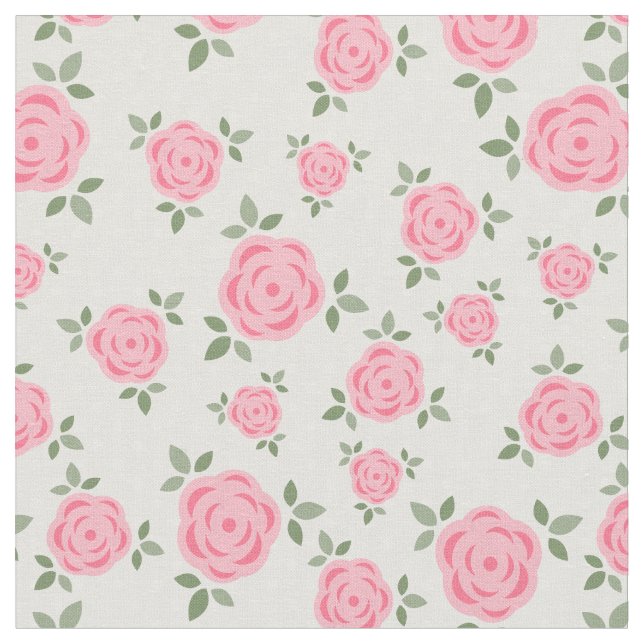 Tissu Motif floral rose mignon (Fermer)
