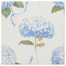 Motif floral ruban d'hortensia bleu