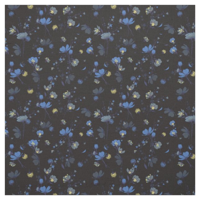 Tissu Motif floral soufflé par vent (Échantillon)