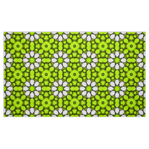 Tissu Motif floral vert décoratif dans un style vibrant