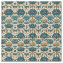 Motif floral vert Toile de Jouy de l'Égypte ancien