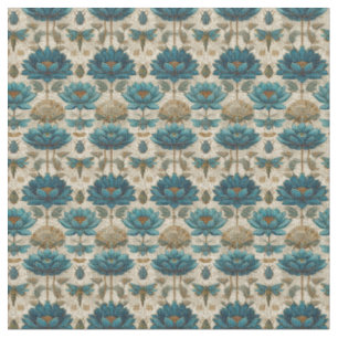 Tissu Motif floral vert Toile de Jouy de l'Égypte ancien