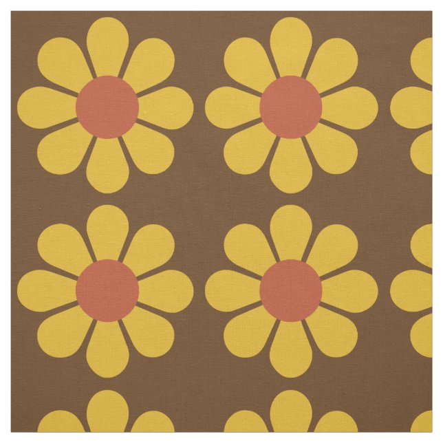 Tissu Motif Floral Vintage rétro (Échantillon)