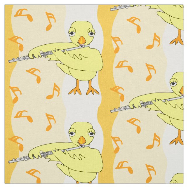 Tissu Motif Flute Chick (Échantillon)