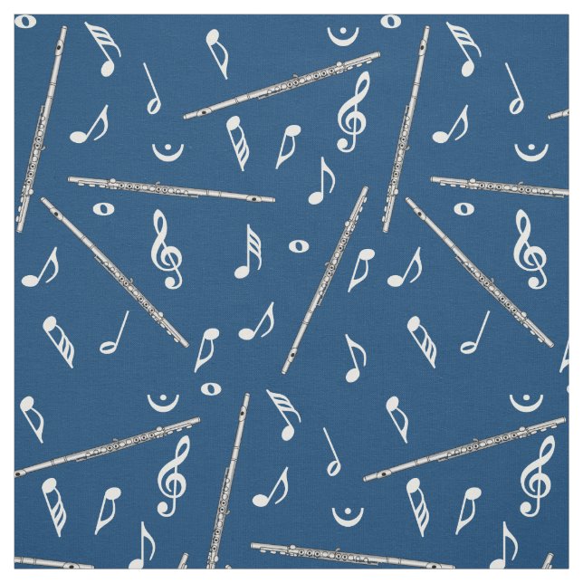 Tissu Motif Flute Music Note (Échantillon)