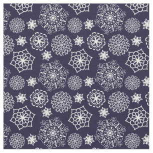 Tissu Motif folk bleu II