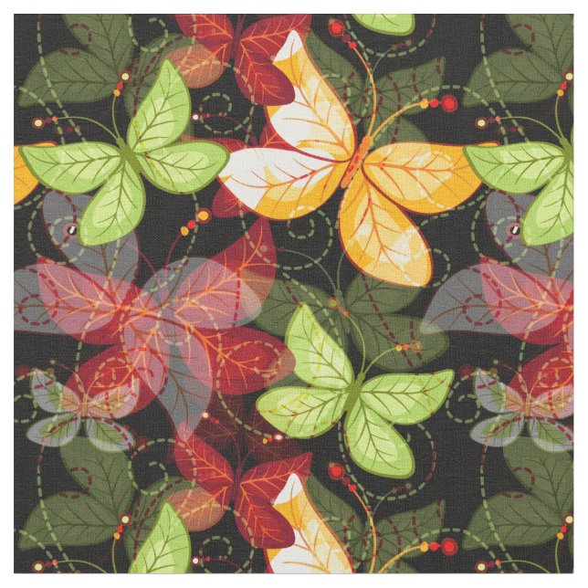 Tissu Motif foncé d'automne (Fermer)
