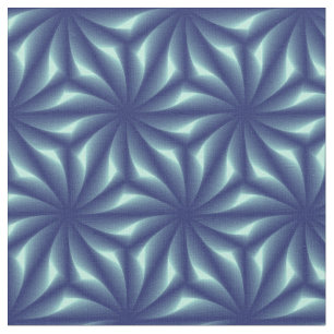 Tissu Motif Fractale Bleu marine