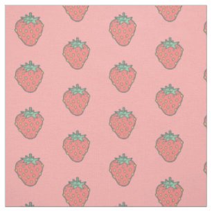 Tissu Motif fraise