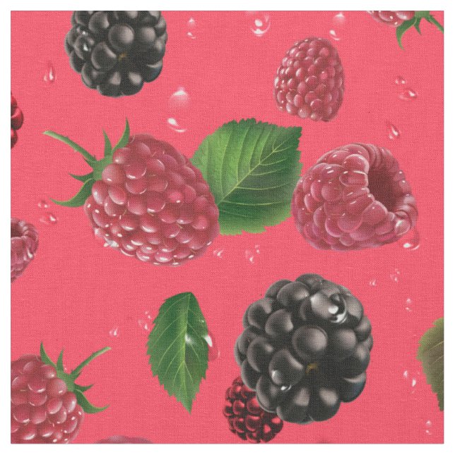 Tissu Motif framboise 1 (Fermer)