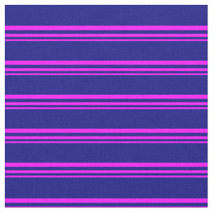 Tissu Motif Fuchsia et Blue Stripes