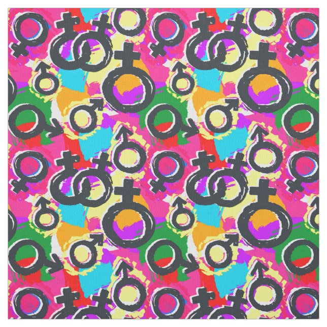 Tissu Motif Gay pride de Neon (Échantillon)