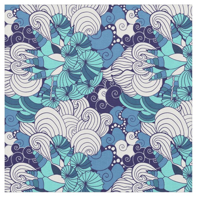 Tissu Motif génial de coquillage (Fermer)