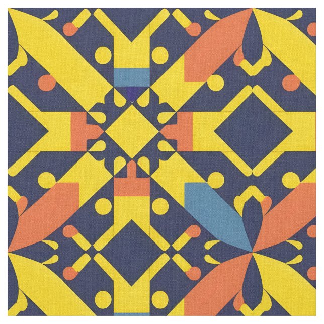 Tissu Motif géométrique abstrait (Fermer)