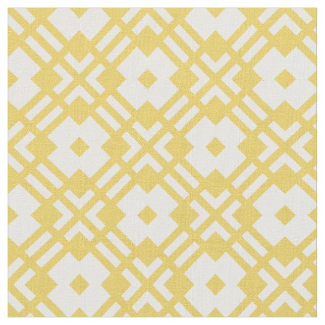 Tissu Motif géométrique abstrait jaune chic (Fermer)