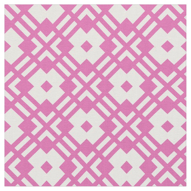 Tissu Motif géométrique abstrait rose (Fermer)