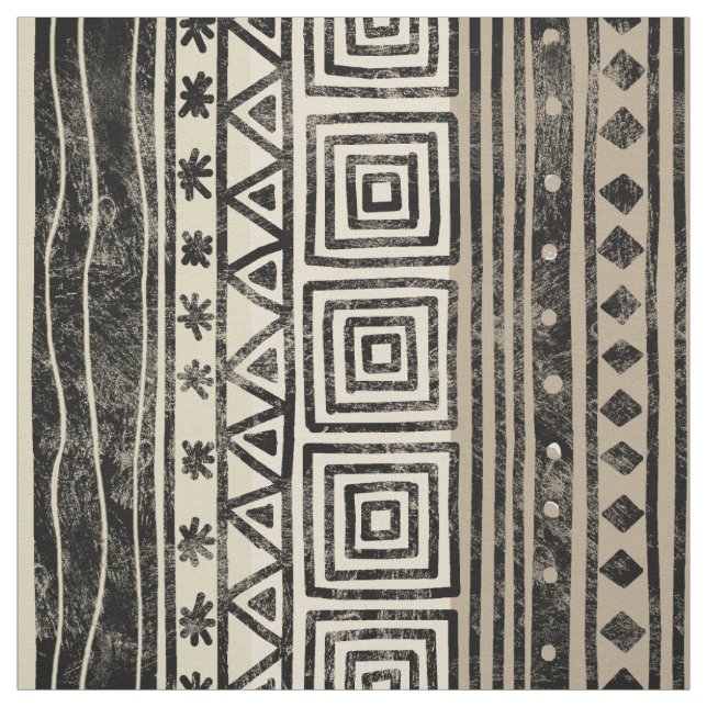 Tissu Motif géométrique africain (Échantillon)