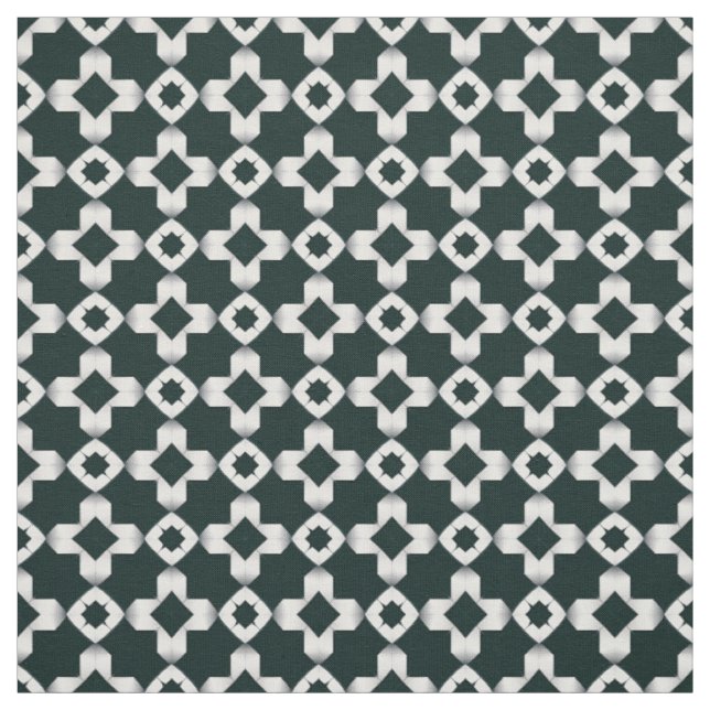 Tissu Motif Géométrique avec Croix Blanches (Échantillon)