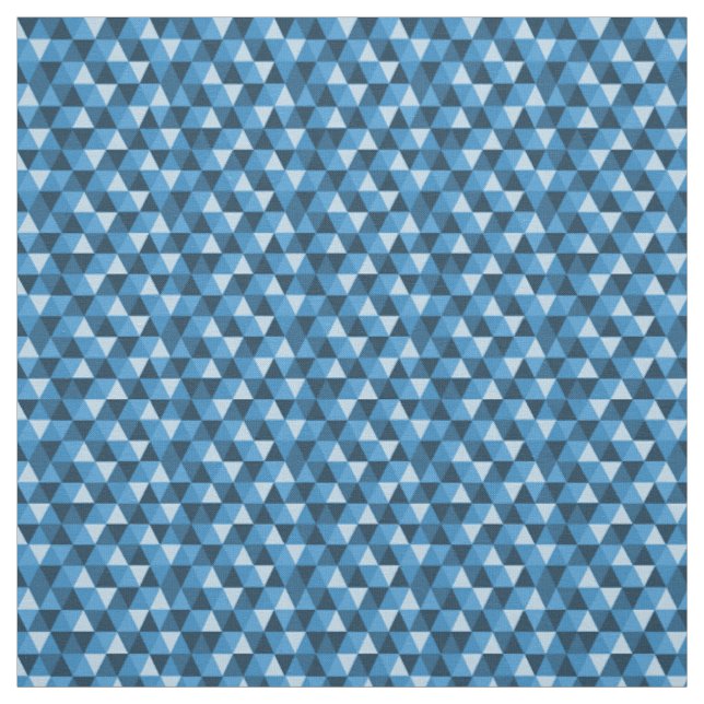 Tissu Motif géométrique bleu (Échantillon)