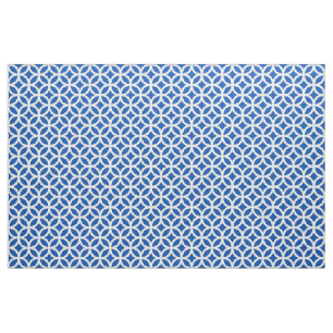 Tissu Motif géométrique bleu Cobalt