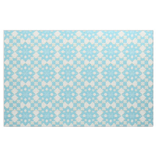 Tissu Motif géométrique bleu et blanc