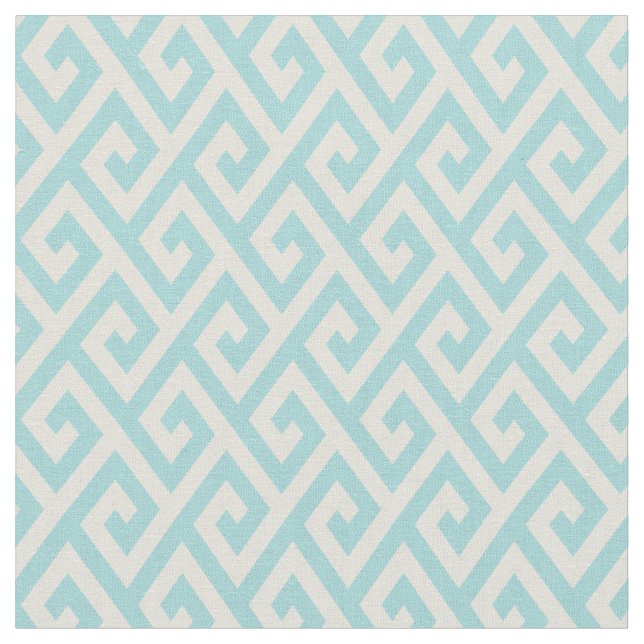 Tissu motif géométrique chic turquoise (Fermer)