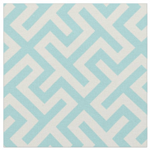 Tissu Motif géométrique chic turquoise