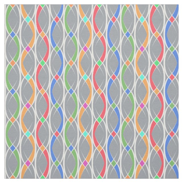 Tissu Motif géométrique coloré. (Échantillon)