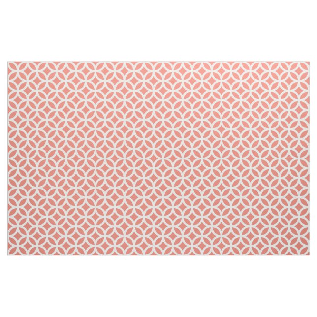 Tissu Motif géométrique corallien (Yard)