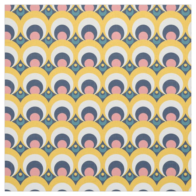Tissu Motif géométrique de cercle (Échantillon)
