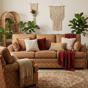 Tissu Motif géométrique de couleur mosaïque élégant