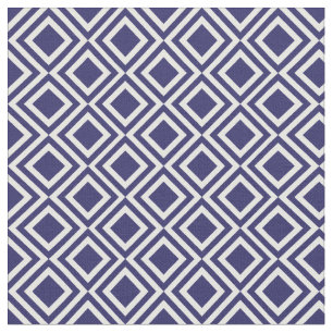 Tissu Motif géométrique de diamant marocain de bleu