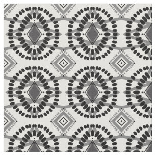 Tissu Motif géométrique de flux noir et blanc
