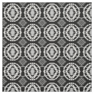 Tissu Motif géométrique de flux noir et blanc