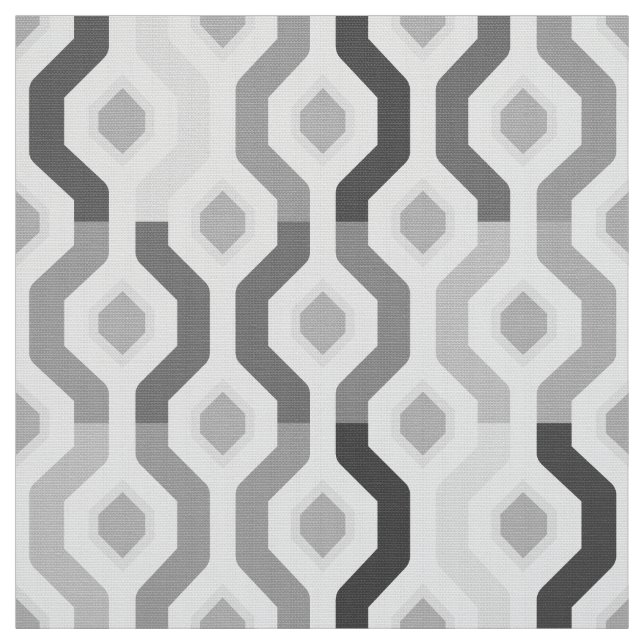 Tissu Motif géométrique de lien de mod de la moitié du (Échantillon)