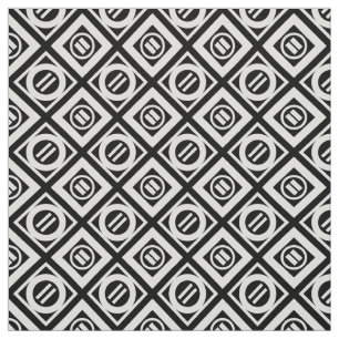Tissu Motif géométrique de signe d'égalité blanc sur le