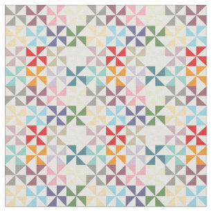 Tissu Motif géométrique de soleil d'arc-en-ciel