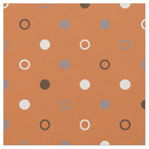 Tissu motif géométrique des pois gris orange rétro